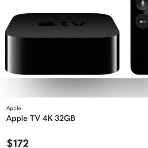 Apple TV Media Player with Box and Cable